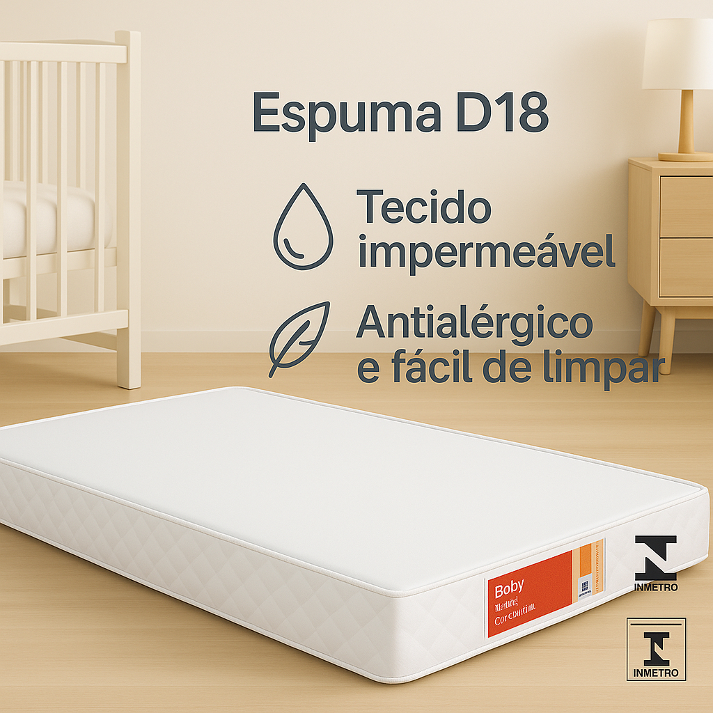 Colchão De Berço Impermeável D18 Tam 60×13