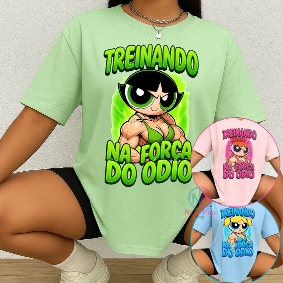 Camiseta Super Poderosa Academia Camisa Feminina T