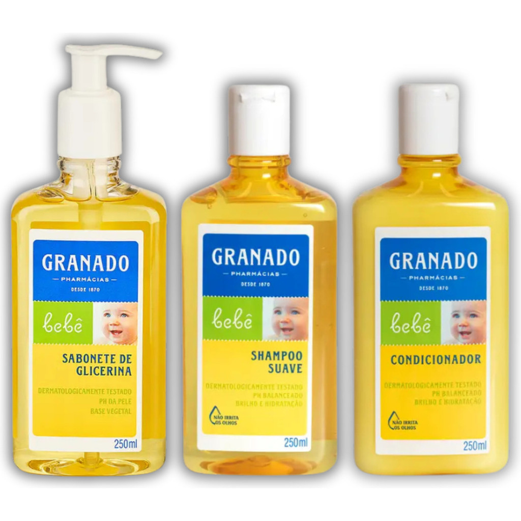 Kit Granado Bebê Shampoo Condicionador Sabonete L