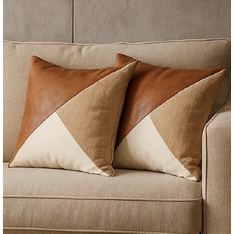 Kit 2 Capas de Almofada 43×43 Geométrica Mar