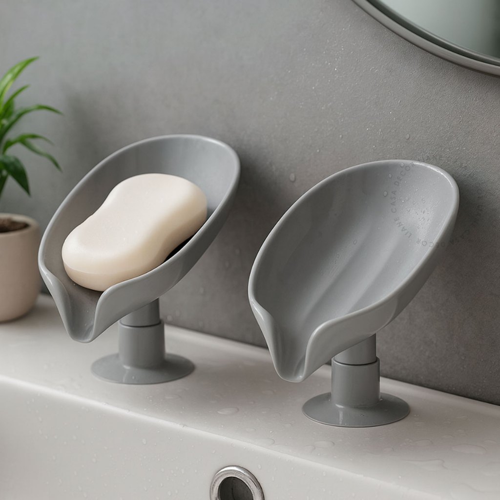 Kit Saboneteira Plástico Ventosa Pia Banheiro Sab