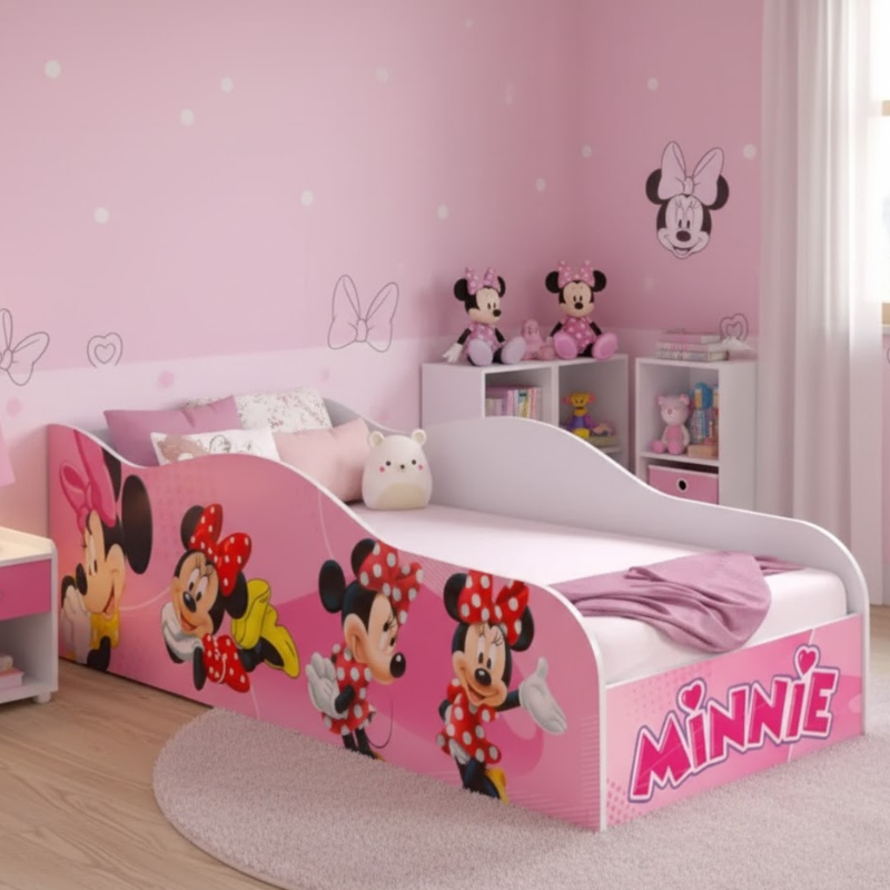 Cama Infantil Mini Formato Carro para Meninas Estr