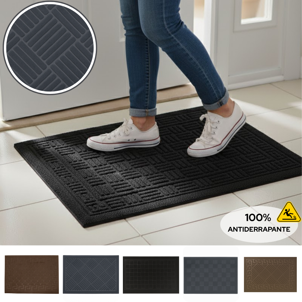 Kit Tapete Capacho Porta Entrada 40 x 60 Emborrach