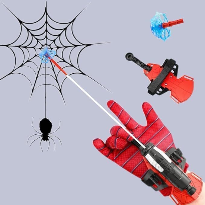 Luva Lança Teia (COM CORDINHA) Brinquedo Infantil