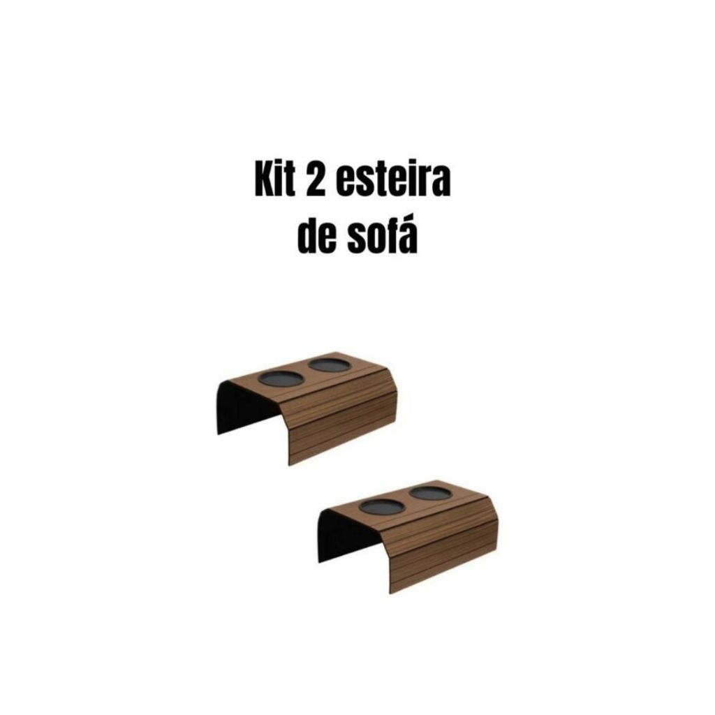 Kit 2 Esteiras Suporte Porta Copos Braço Sofá Ap