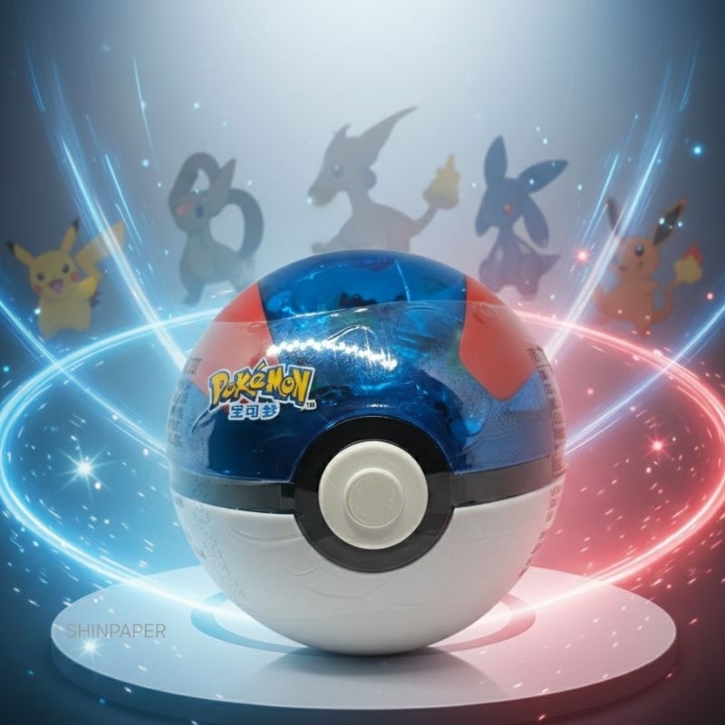 POKEBOLA SURPRESA PREMIUM AZUL brinquedo com POKÉ