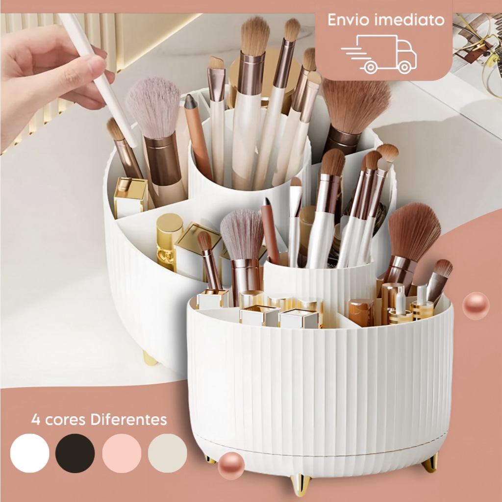 Organizador de Mesa Giratório Para Maquiagem Mult