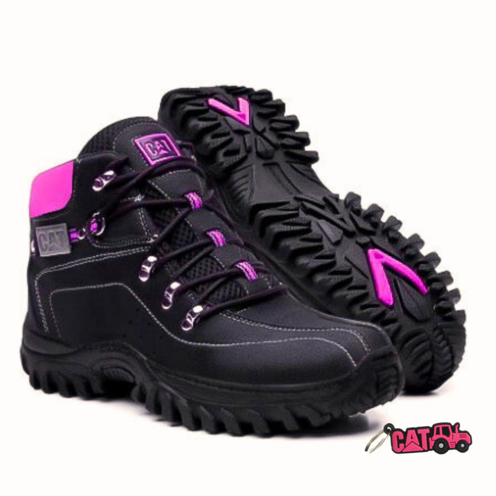 Bota Feminina Caterpillar Rosa Trilha Adventure So