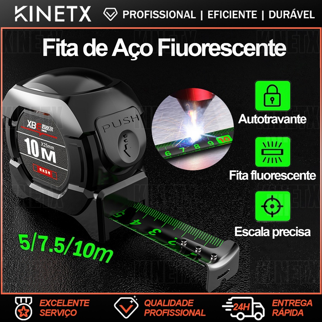 Fita Métrica Aço Inoxidável carbono De Alta Pre