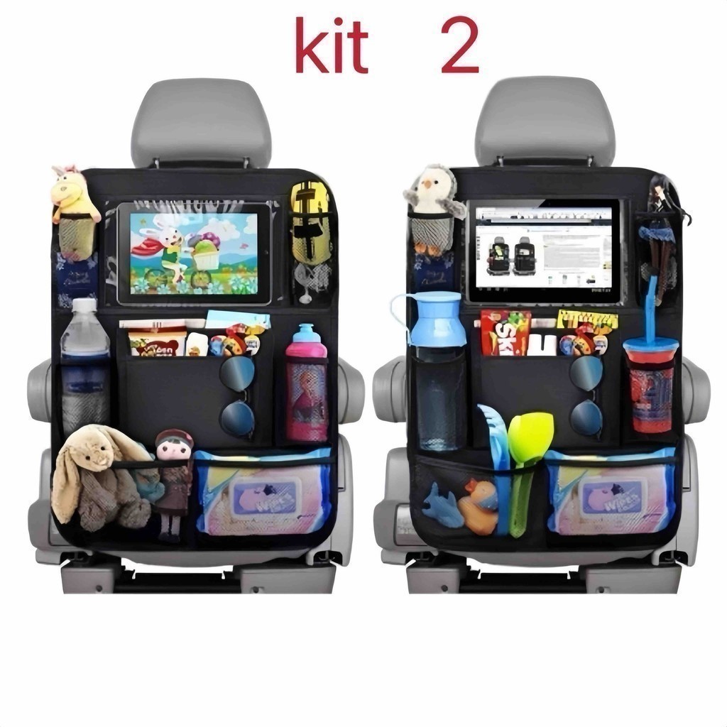 kit 2  Bolsa de armazenamento de encosto de banco 