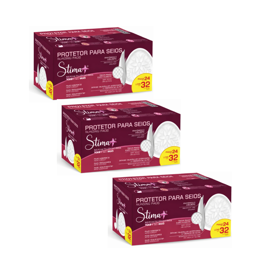 Kit 3 Absorvente Protetor para Seios Stima | 96 Un