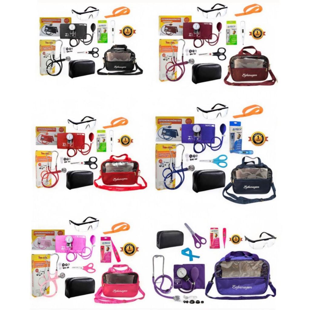 kit enfermagem completo variascores