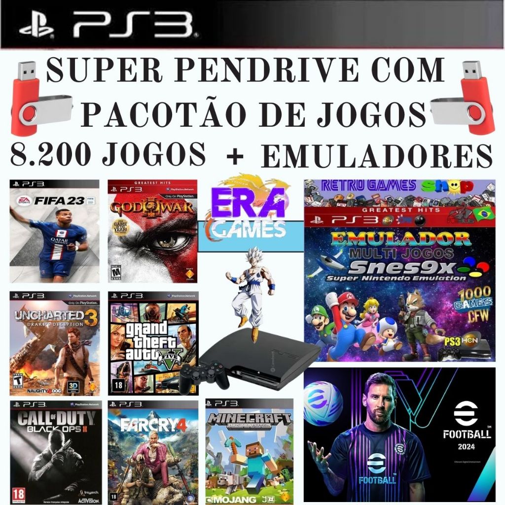super Pendrive com desbloqueio 4.92 para Ps3 + loj