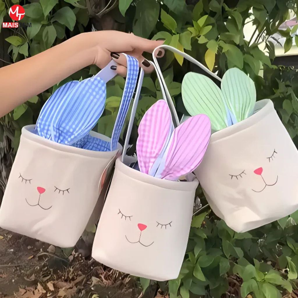 Cestinho Páscoa Cesto Bolsa Para Ovos de Páscoa 