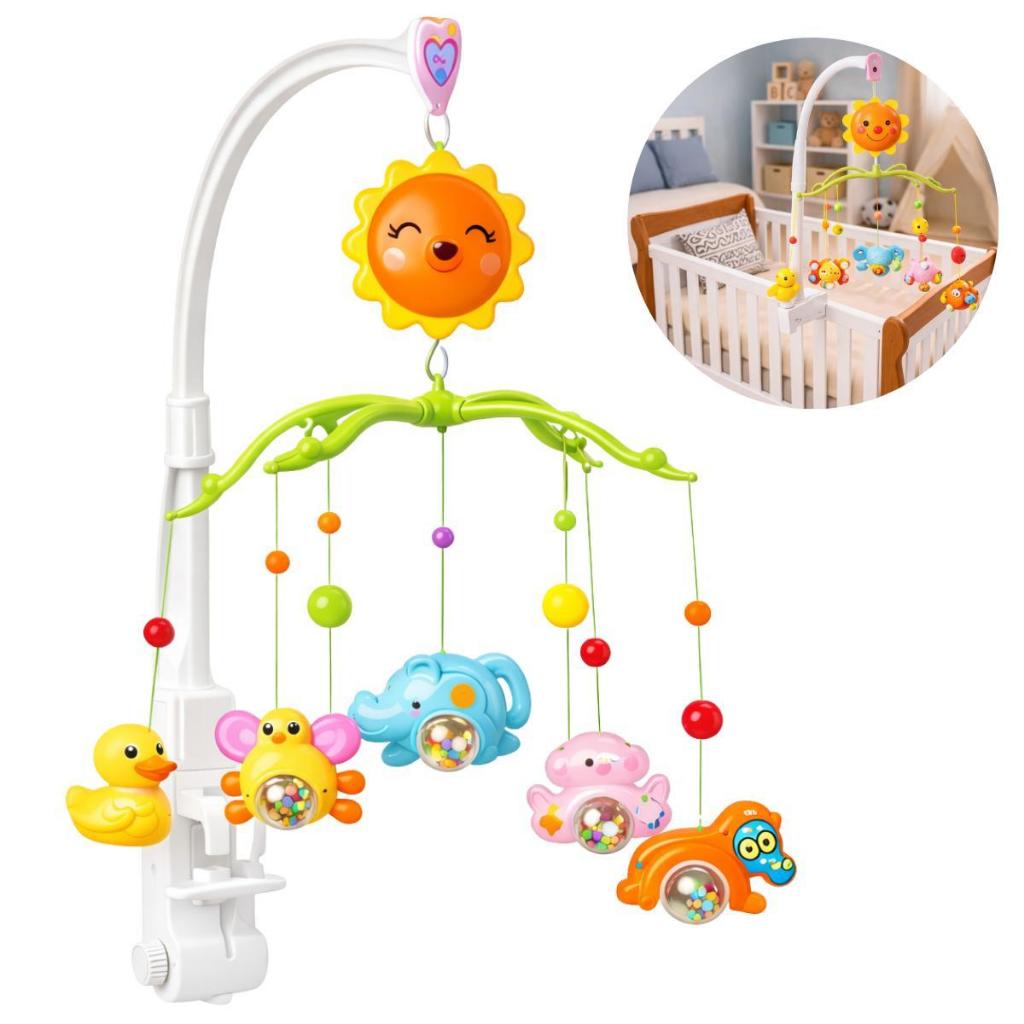 Móbile Berço Bebê Conforto Musical Giratório R