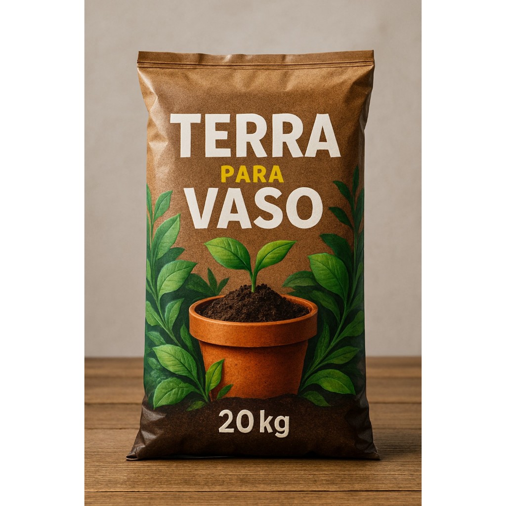Terra Vegetal Adubada de 2,5 a 20 kilos Jardim Vas