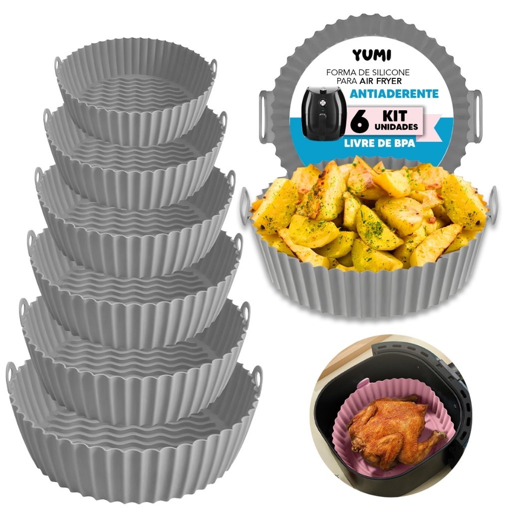 Formas Silicone Pra Fritadeira Air Fryer Micro-ond