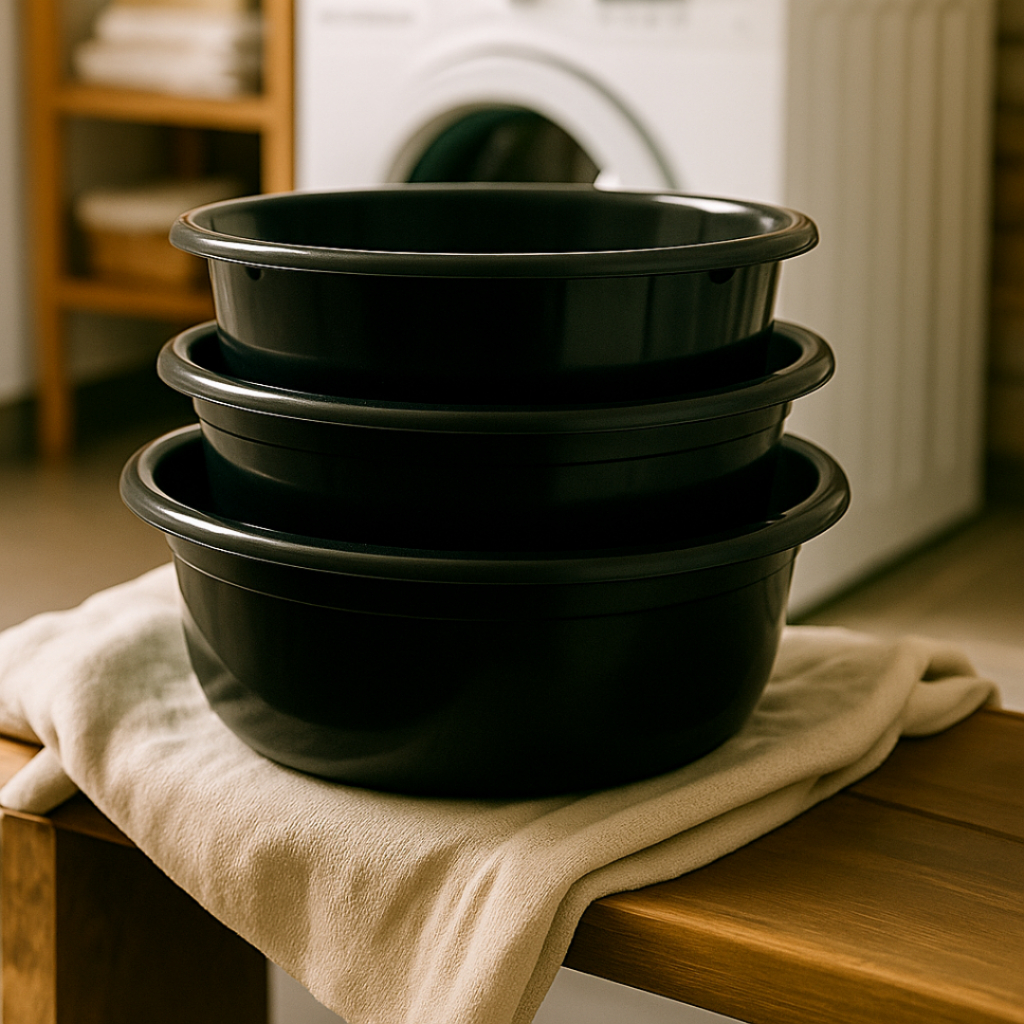 Kit Bacia Plástica Cozinha Lavanderia Canelada Re