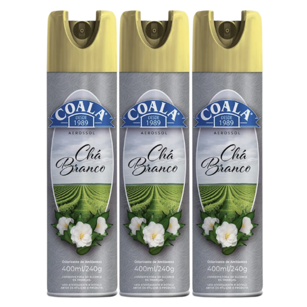 Kit 3x Odorizante De Ambientes Spray Aerossol Coal