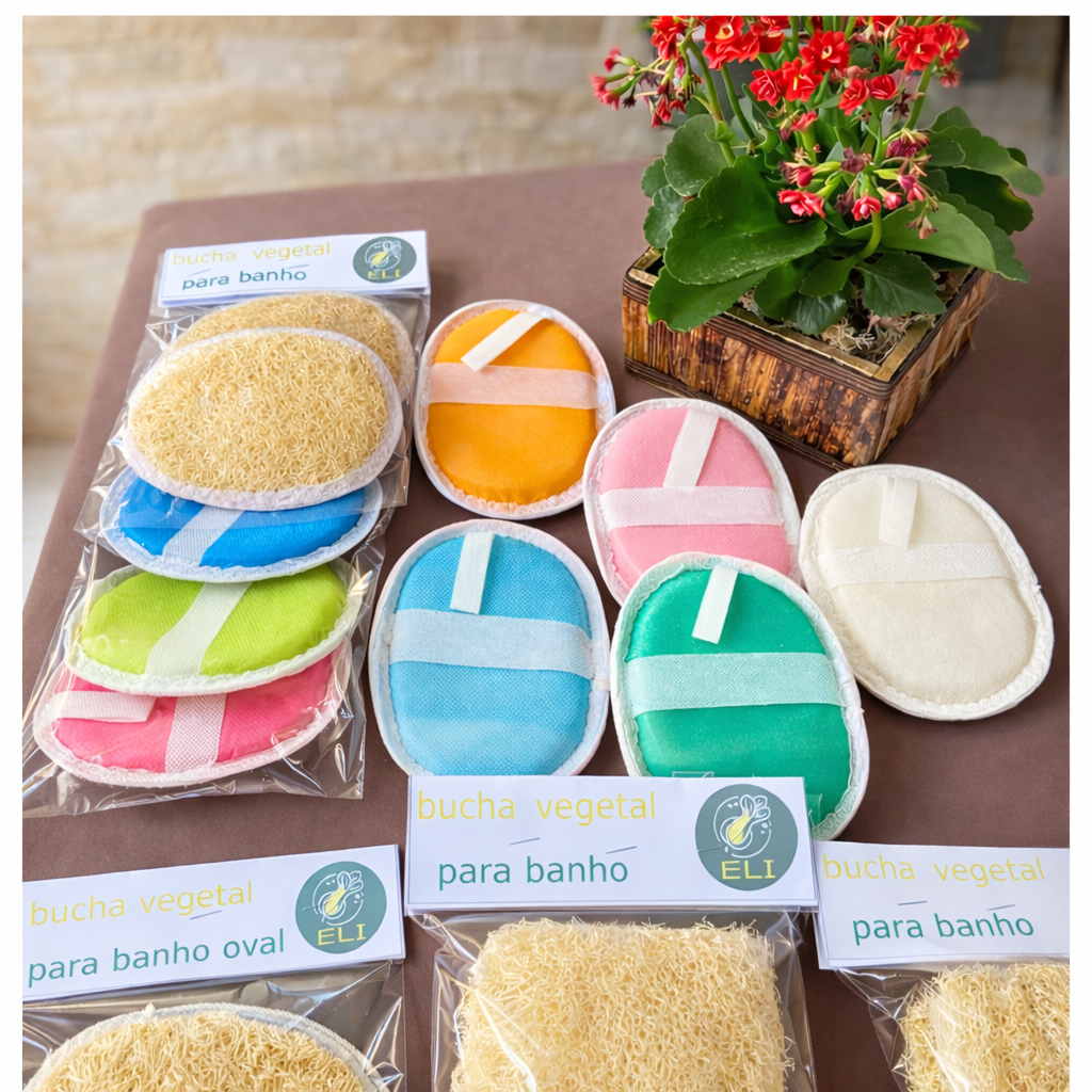 Esponja de banho Oval Bucha Vegetal PREMIUM IMEDIA