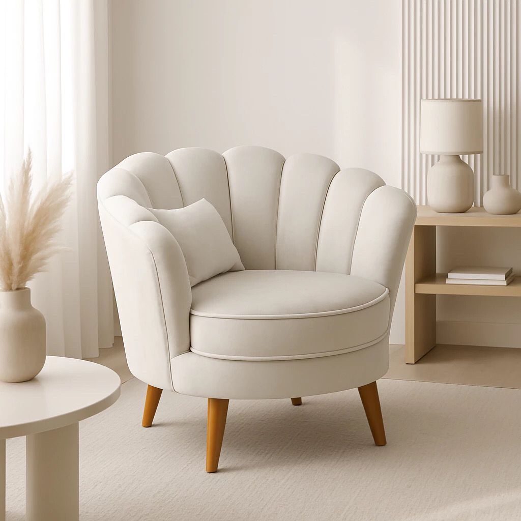 Poltrona Isis Decorativa Luxo Veludo/Corino Sala S