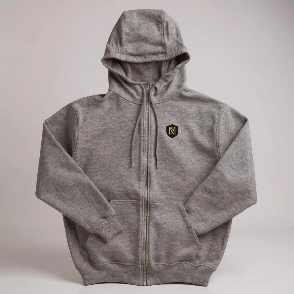 Blusa Club Masculino Canguru com Zíper Aberto Cap