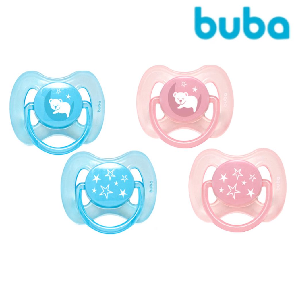 Kit 2 Chupeta/Bico Comfort Estrela e Urso Tamanho 