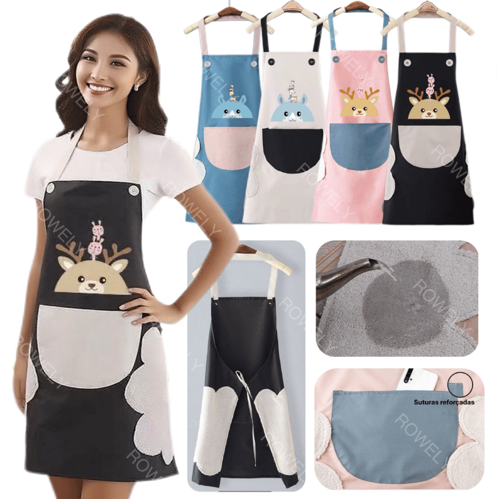 Avental de Cozinha Impermeável e Resistente a Ól