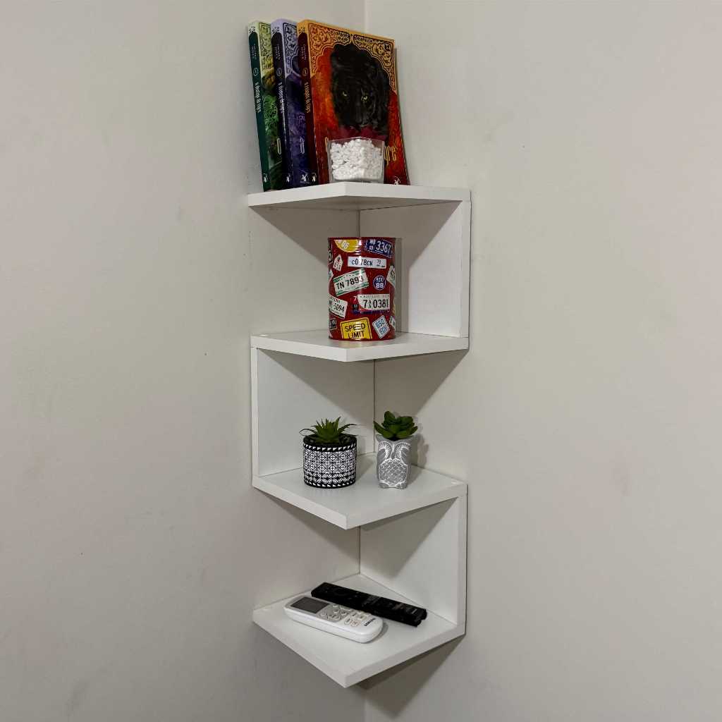 Prateleira de Canto 3D Nichos, Livros, Estante, De