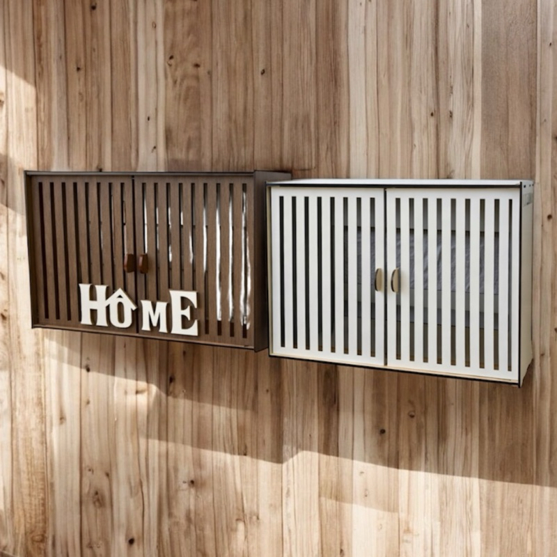 Caixa Suporte Nicho para Roteador em MDF BRANCO/MA