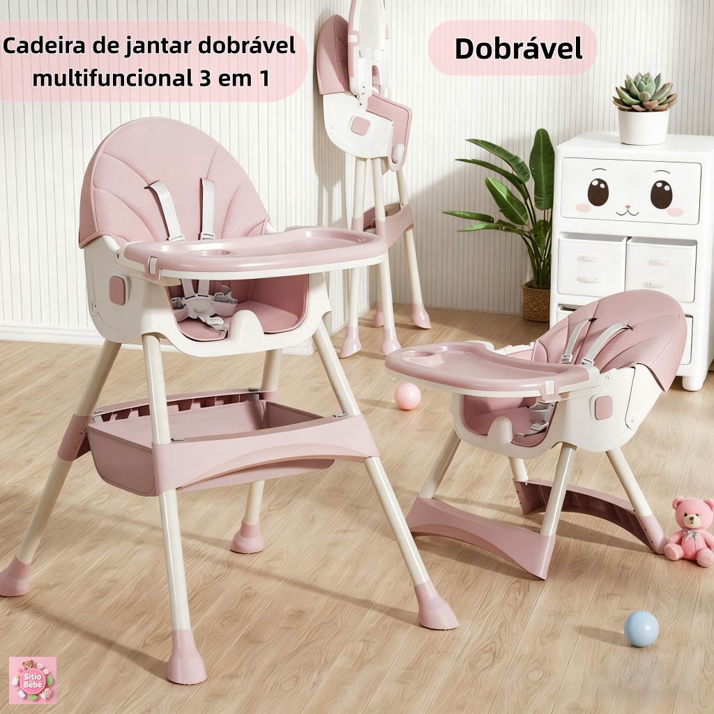 Cadeira de Alimentação Portátil 3 em 1 Bebê Mu
