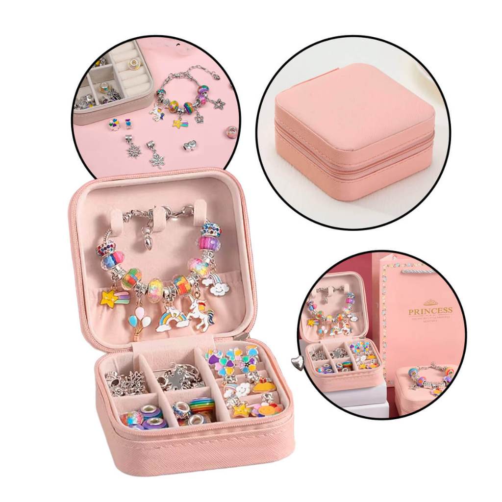 Kit de Bijuterias Pulseiras Miçangas Berloques In