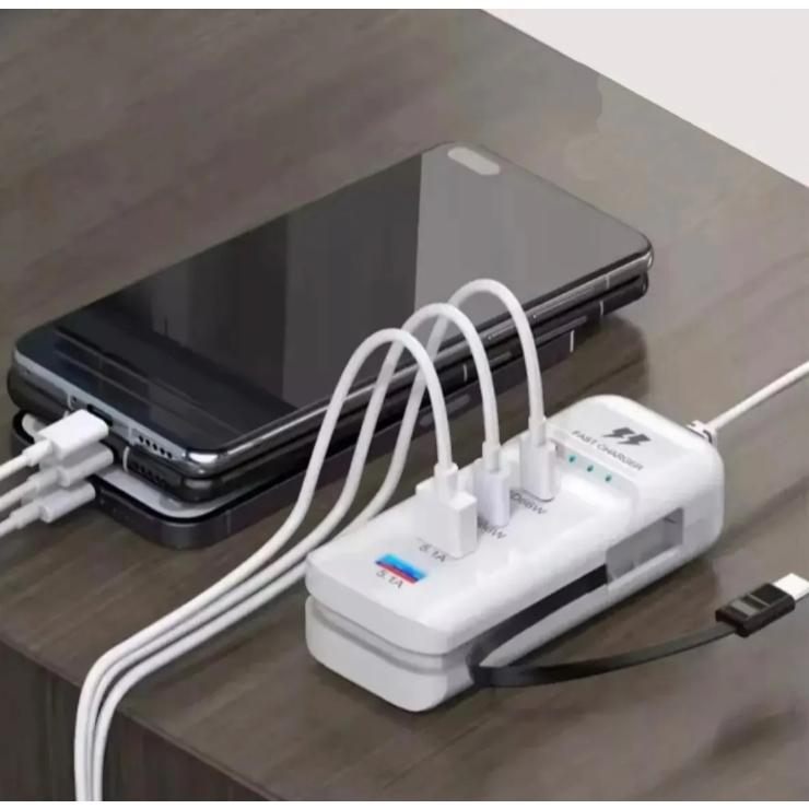 Carregador de Mesa Turbo Rápido 5.1A Possui 2 USB