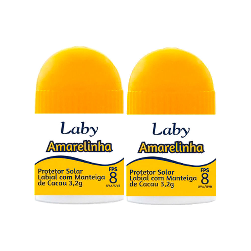 Kit 2 Protetor Solar Labial Laby FPS 8 Manteiga de