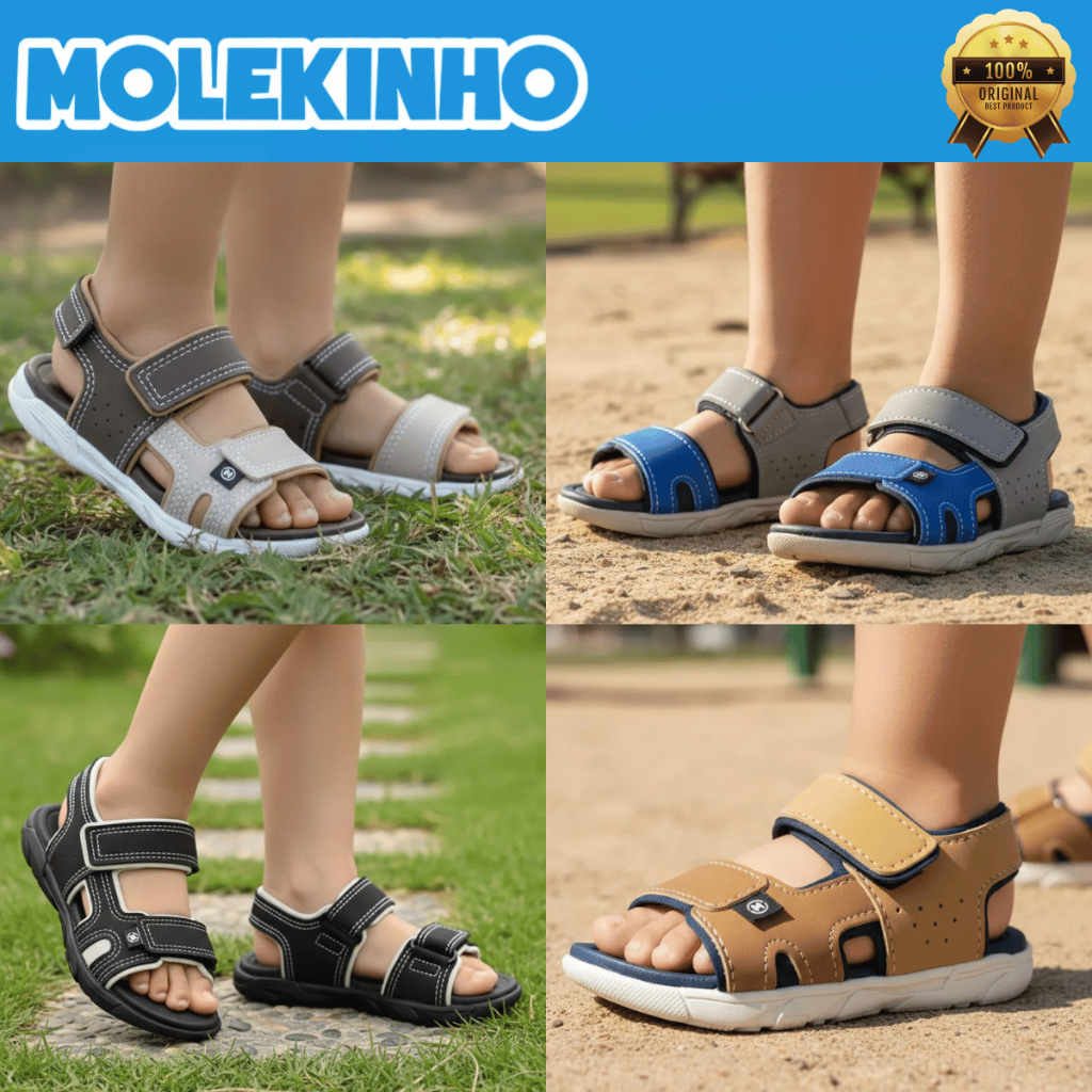 Sandália Papete Molekinho Escolar Menino Infantil