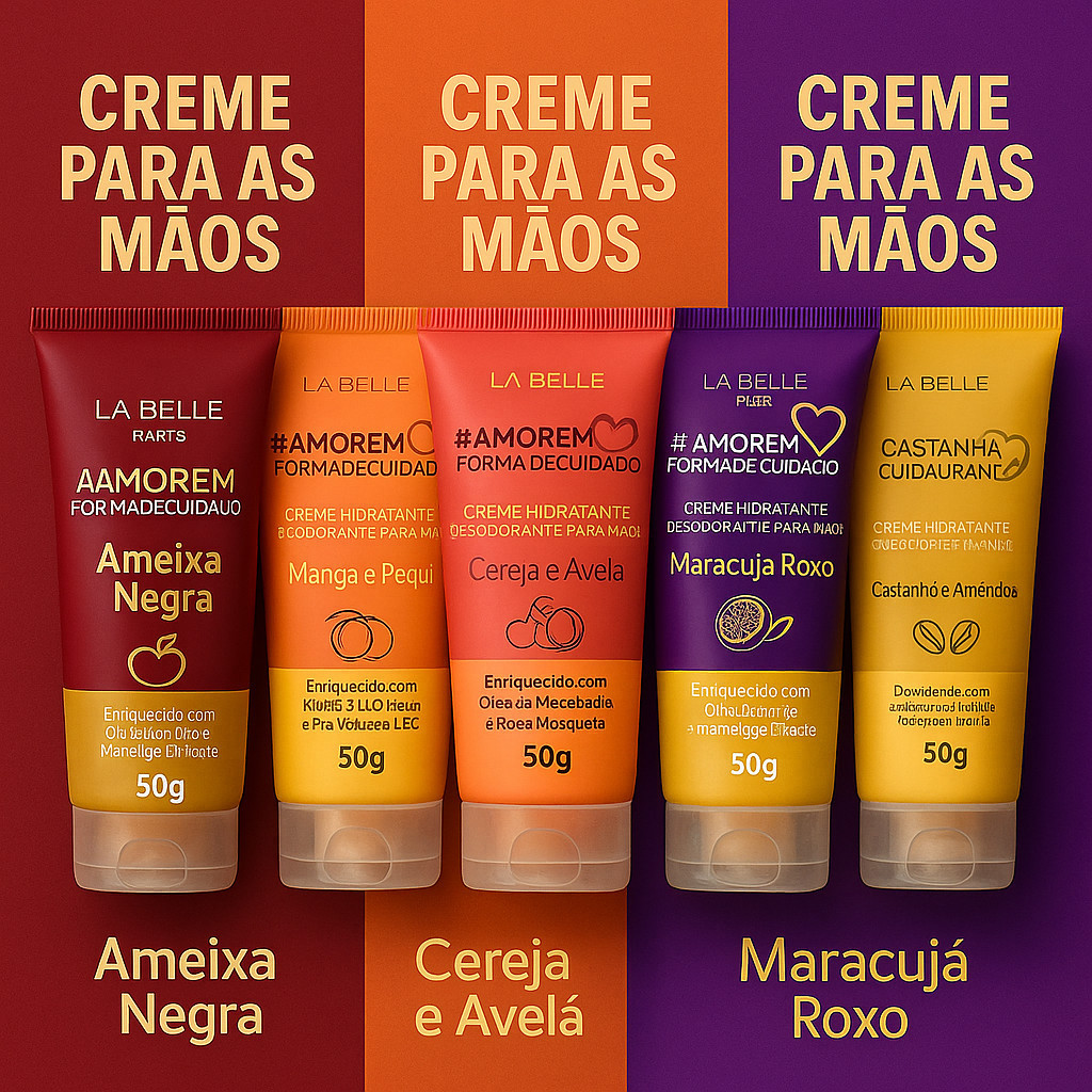 Creme Para Mãos Diversas Opções Hidrata Perfuma