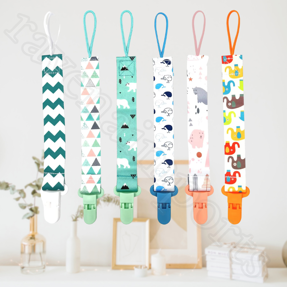 Kit Até 5 Suporte para Chupeta de Bebê com Estam