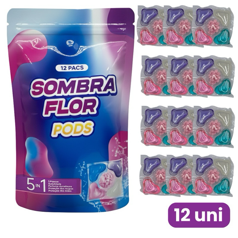 Kit 12 Pods Sombra Flor 5 em 1 | Cápsulas de Lava