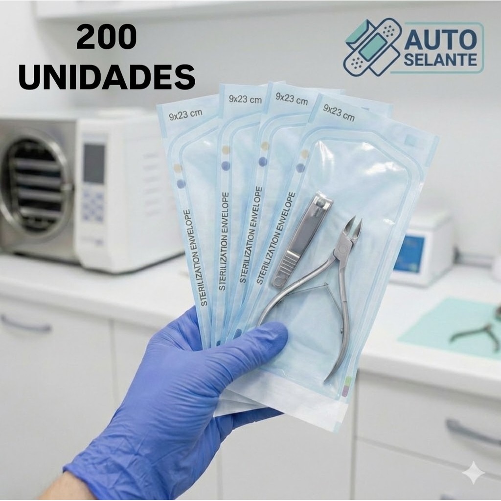 200 Unidades Envelope 9x23cm Auto Selante para Est