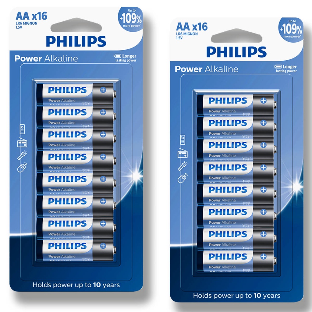 Pilha Alcalina AA Philips Bateria 2A Pequena kit 3