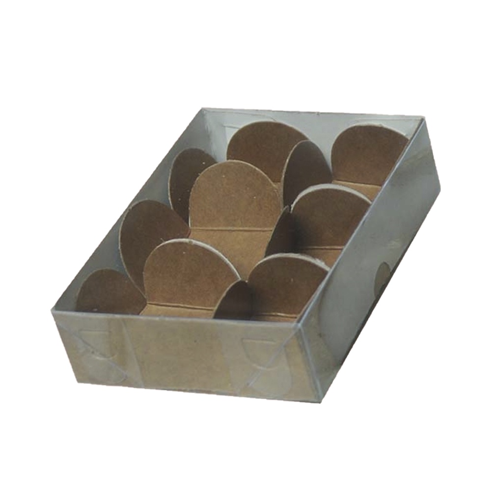 Kit 10 Caixas Para Doces K134 Kraft 12cmX9cmX3cm