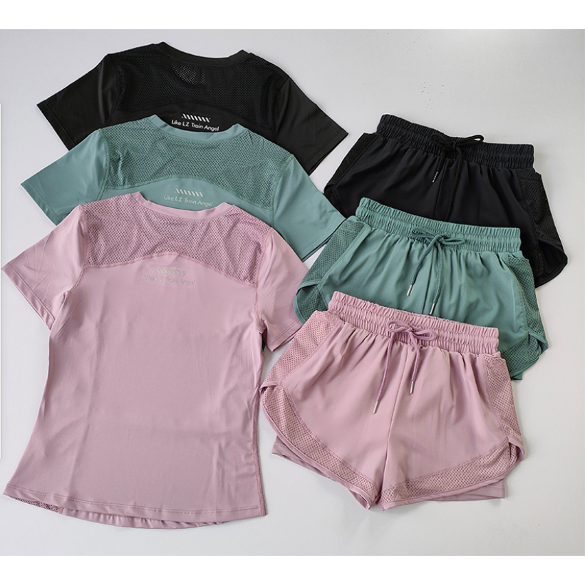 Exercise Suit Two-Piece Set Women Summer Quick-Dry