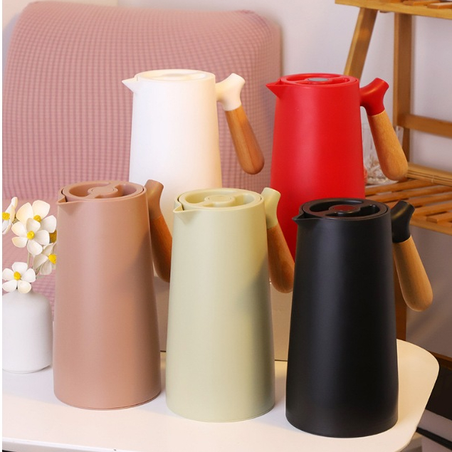 Garrafa Térmica Café Chá Nórdica Cabo em Madei