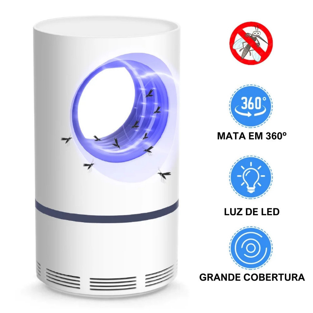 Mata Mosquito Insetos Armadilha Elétrica Usb Repe