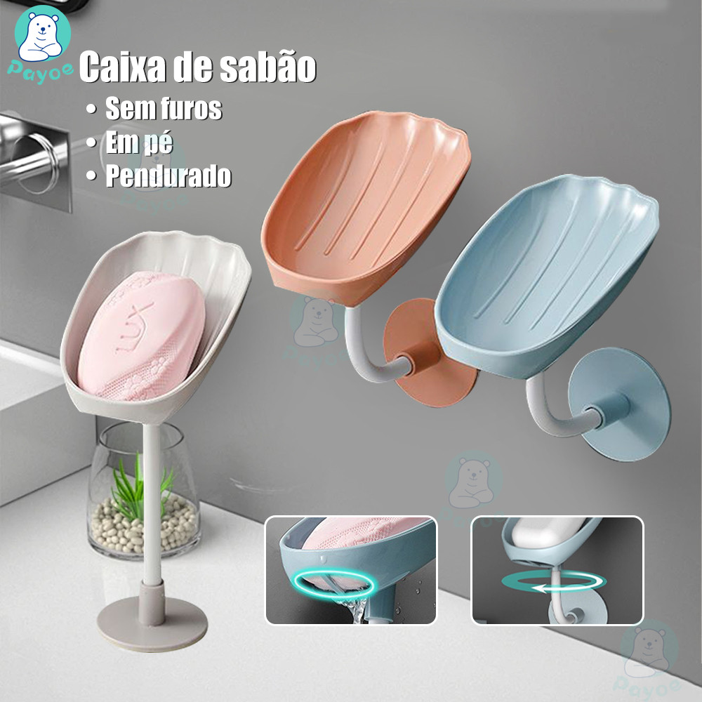 PAYOE Porta sabão montada na parede suporte para 