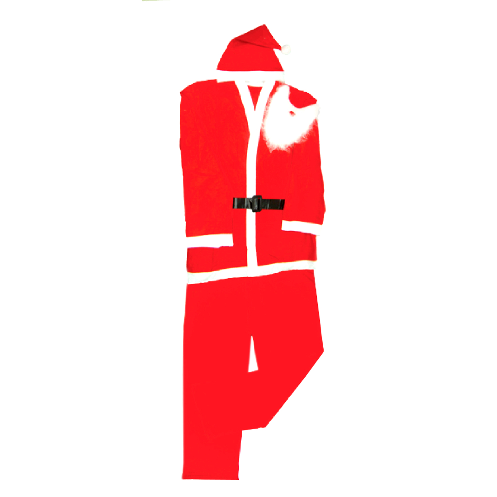 Fantasia Roupa Papai Noel Natal Completa Adulto Lu