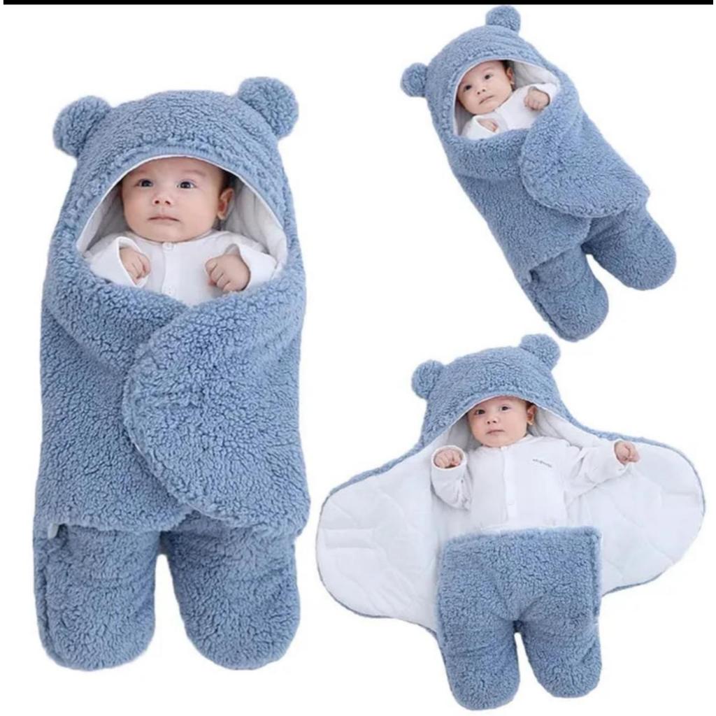 Saco de Dormir para Bebe Fleece e Sherpa com velcr