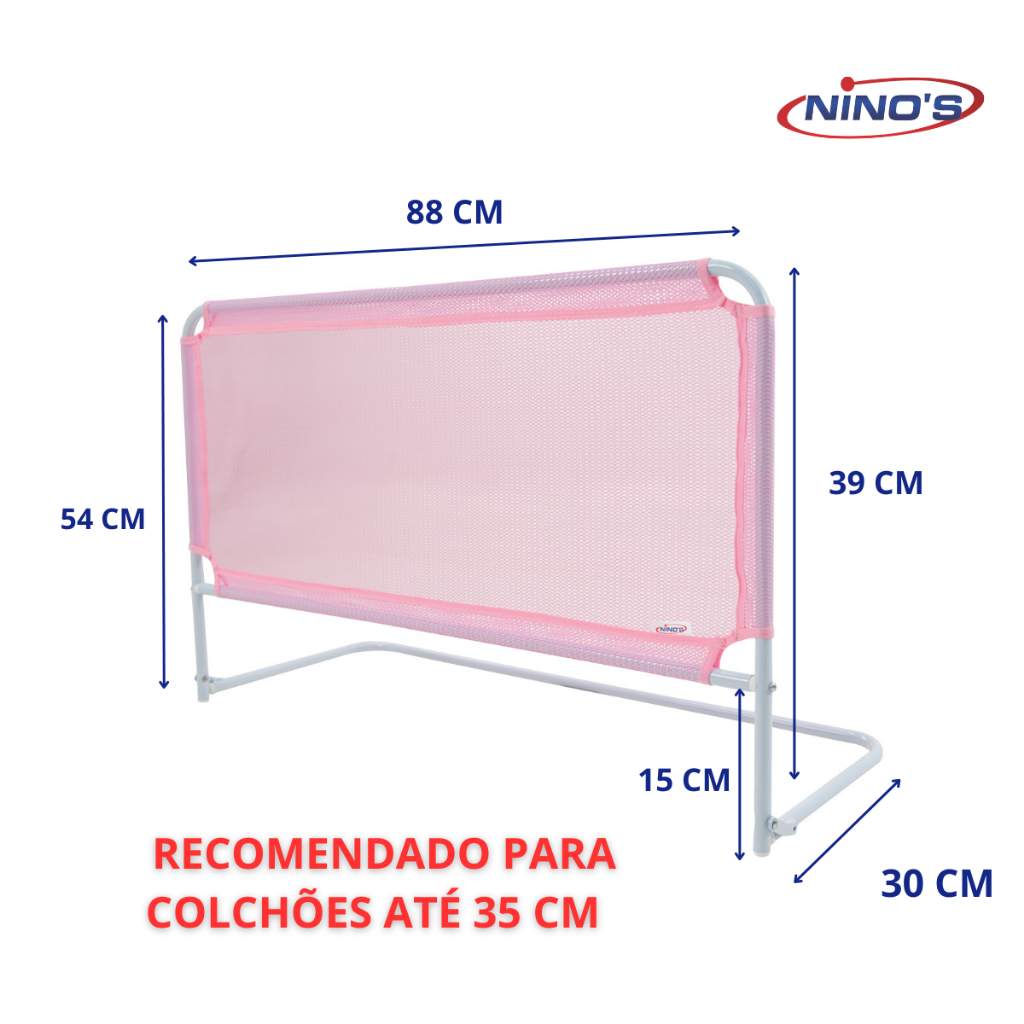 GRADE DE CAMA BOX ROSA NINOS