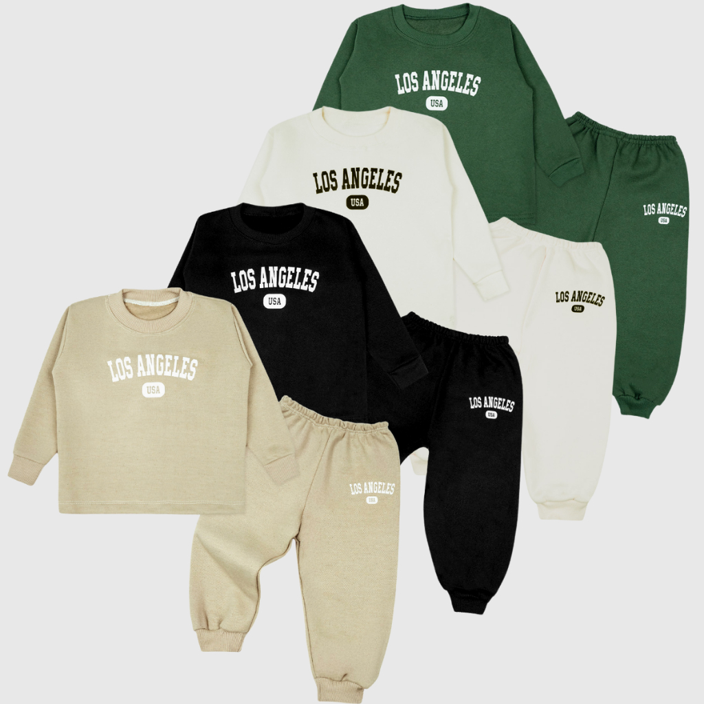 Kit 4 Peças Conjunto Infantil Estampa Los Angeles