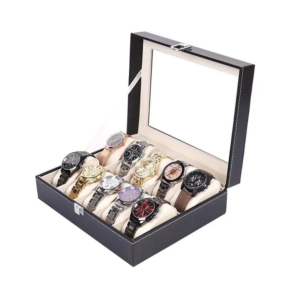 Porta Relógios Maleta Organizadora 12 Divisórias